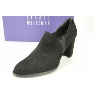 Stuart Weitzman Black Suede CORRAL Ankle Boot Stretch Pumps